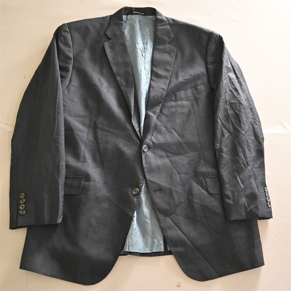 Vitale Barberis Canonico 50R Blue Glenn Check Wool Blazer Suit Jacket Sport Coat - Picture 13 of 16